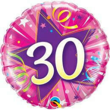 Qualatex Pink - Rózsaszín 30-as Számos Fólia Lufi - 46 cm party kellék