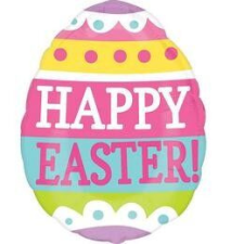 Qualatex Springy easter egg shape fólia lufi party kellék