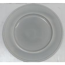 QUALITY CERAMIC LUXE kerámia, szürke lapos tányér, 27cm. 1db tányér és evőeszköz