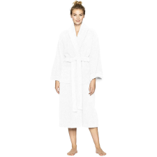 Quasar & Co. Fürdőköpeny, szállodai minőség, unisex, 100% pamut, S/M, fehér lakástextília
