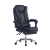 Quasar & Co. Irodai szék, Quasar & Co.®, Beta modell, ergonomikus, állítható magasságú, állítható háttámla, lehúzható lábtámasz, 5 forgó kerék, króm talp, organikus bőr, fekete