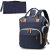 Quasar & Co. Pelenkázótáska/hátizsák és matrackészlet, Quasar & Co.®, USB porttal és 14 rekesszel, textil, 40 x 30 x 14 cm, sötétkék
