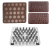 Quasar & Co. Quasar & Co.® cukrászszett, 27 db macaron lap, 2 db betűkkel és számokkal díszített forma, 55 db dekoráció, szilikon/fém, barna-szürke