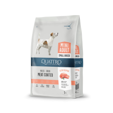 Quattro Super Premium MINI BREED ADULT SALMON kutyatáp 7kg kutyaeledel