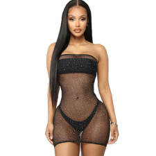QUEEN LINGERIE – gyönyörű, testhezálló, gyöngyökkel díszített ruha kombidressz, body