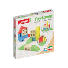 Quercetti : ToyTown Premium 22db-os fa építőjáték barkácsolás, építés