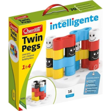 Quercetti Twin Pegs készségfejlesztő építőjáték szett 16db-os (4026Q) (443523) barkácsolás, építés
