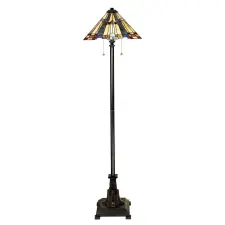 QUOIZEL klasszikus tiffany állólámpa inglenook antik bronz színezett elsqz-inglenook-fl világítás