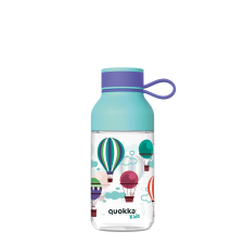 QUOKKA BPA mentes műanyag kulacs pánttal ICE KIDS - Balloons 430ml - Quokka jóga felszerelés