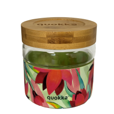 QUOKKA Élelmiszertároló üveg 820 ml tavaszi mintával konyhai eszköz