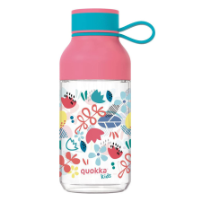 QUOKKA Ice Kids pánttal - Tritán üveg 430 ml (Virágok) termosz