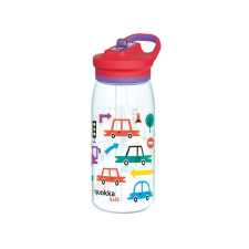 Quokka Kids Glow, Műanyag palack szívószállal Cars, 580ml, 40285 kulacs, kulacstartó