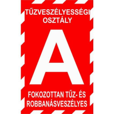  &quot;A&quot; tűzv.osztály - öntapadó, 160*240mm információs tábla, állvány