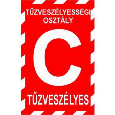  &quot;C&quot; tűzv.osztály - utánvilágító öntapadó, 160*240mm információs tábla, állvány