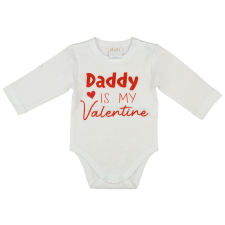  &quot;Daddy is my Valentine&quot; feliratos valentin napi baba body fehér kombidressz, body