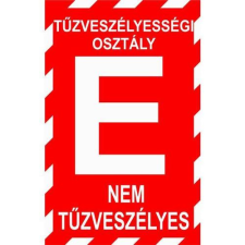  "E" tűzv.osztály - műanyag,  300*450mm információs tábla, állvány