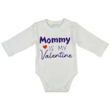  &quot;Mommy is my Valentine&quot; feliratos valentin napi baba body fehér kombidressz, body