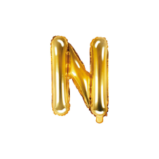 "N" betű fólia lufi 35cm arany party kellék