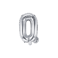 "Q" betű fólia lufi 35cm ezüst party kellék