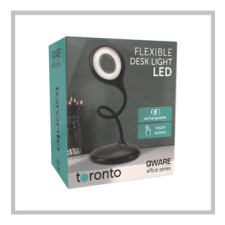  QWARE Flexibilis asztali lámpa - fekete  HOF-006BL világítás