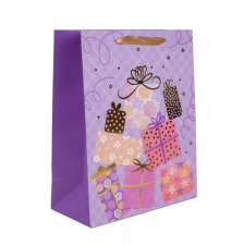 Qx Ajándékcsomag mintás ajándéktasak, lila - 26 x 32 cm ajándéktasak