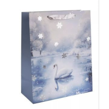 Qx Ajándéktasak hattyú mintával - 26 x 32 cm party kellék