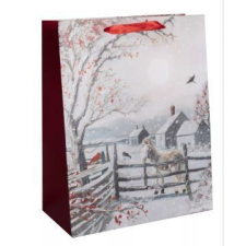 Qx Ajándéktasak havas farm mintával - 26 x 32 cm party kellék