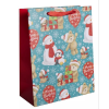 Qx Ajándéktasak karácsonyi állatok mintával - 18 x 23 cm