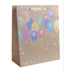 Qx Ajándéktasak színes lufi mintával - 18 x 23 cm party kellék
