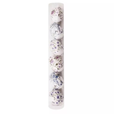 Qx Dekortojás szett lila és kék virágmintákkal, 6 cm - 6 db-os party kellék
