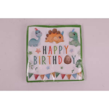 Qx Dinó mintás születésnapi szalvéta - 20 db-os party kellék