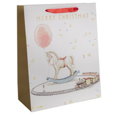 Qx Dísztasak matt 26x32 cm hintaló és kisvasút ajándéktasak
