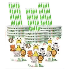 Qx Dzsungel mintás papírpohár készlet - 10 db-os party kellék