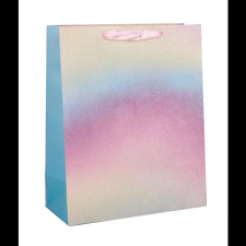 Qx Glitteres szivárványos ajándékzacskó - 18 x 23 cm ajándéktasak