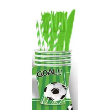 Qx Goal! focilabda mintás papírpohár - 10 db-os party kellék