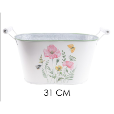 QX-IMPEX KFT IRIS bádog kaspó ovál+2fül (80963) kerti tárolás