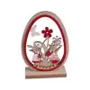 QX-IMPEX KFT IRIS dekor fa nyúl tojásban piros/fehér 12x15cm (QX_IMPEX_KFT_65713)
