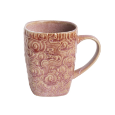QX-IMPEX KFT IRIS kerámiabögre virágos rózsaszín 400ml (171215) bögrék, csészék