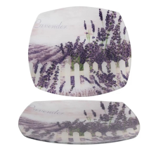 QX-IMPEX KFT IRIS üveg tányér levendula minta 25x25cm (102020) tányér és evőeszköz