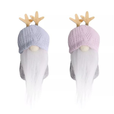 Qx Karácsonyi manó dekoráció, textil, 11 cm - 2 db-os party kellék