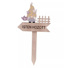 Qx Leszúrható fa dekoráció „Isten hozott" felirattal party kellék