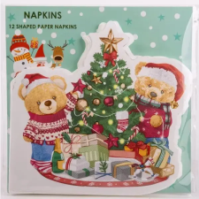 Qx Macis karácsonyi formaszalvéta - 12 darabos party kellék