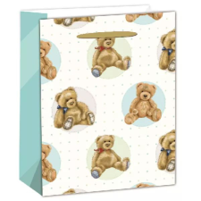 Qx Nosztalgia maci mintás ajádéktasak - 26 x 32 cm ajándéktasak