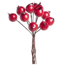 Qx Piros berkenye pick 12 fej 1cm dekorációs kellék