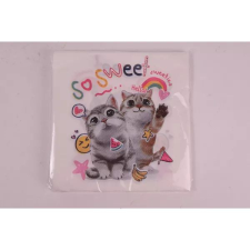 Qx So Sweet! cica mintás szalvéta - 20 db-os party kellék