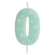 Qx Színes születésnapi számgyertya, 6 cm - 0 party kellék