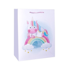 Qx Szivárványos unikornis ajándéktasak - 18 x 23 cm party kellék