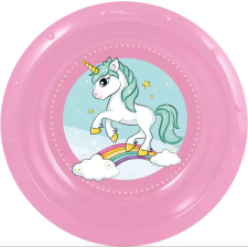 QX Toys Műanyag unikornis gyerek mélytányér - 18 cm babaétkészlet
