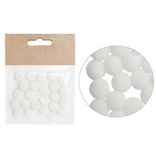 Qx Zsenília pompon 1,5cm 24db/csomag fehér dekorációs kellék