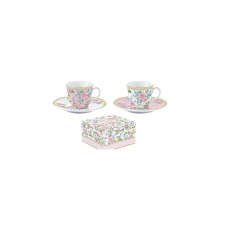 R2S.1107GAJO Porcelán eszpresszócsésze+alj 2 személyes 80ml, dobozban,Garden Joy bögrék, csészék